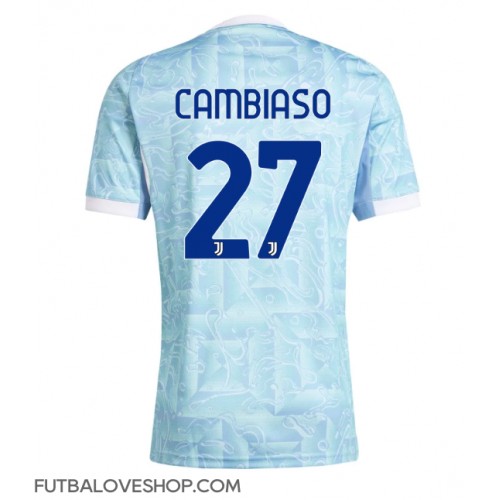 Dres Juventus Andrea Cambiaso #27 Preč 2025-26 Krátky Rukáv